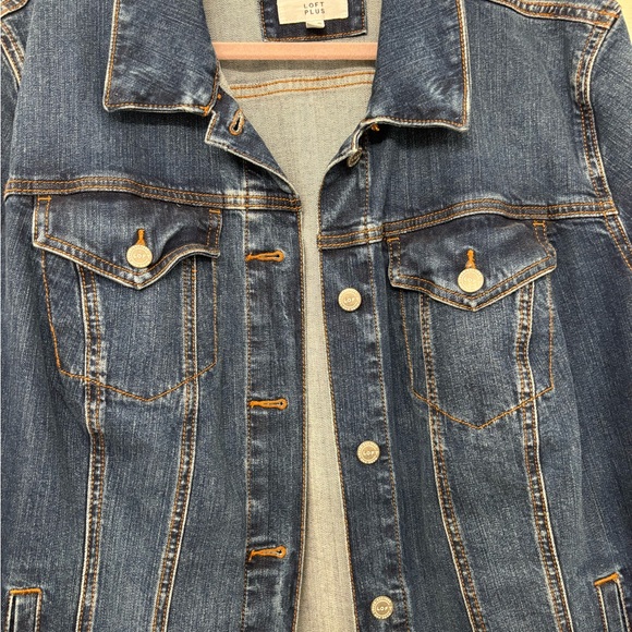 LOFT Dark Blue Jean Jacket Size 18 Plus - Picture 3 of 5